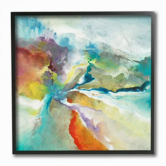 Stupell Industries Abstract Color Landscape Painting Framed Wall Art by Third and Wall