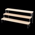 thumbnail image 2 of 3-Tier Acrylic Action Figure Display Risers Wood Tiered Display Organizer Hoder for Minifigures Model Toys Ladder Shaped Dolls Shelf with Iron Screwdriver BurlyWood 39.6x17.5x16cm, 2 of 6