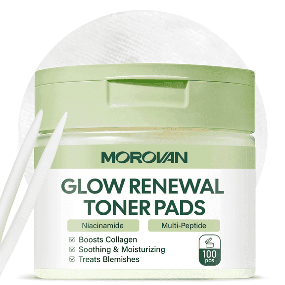 Toner Pads For Anti Aging with Peptides and Hyaluronic Acid Deep Hydration 100 Count