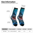 thumbnail image 2 of Fotbe Cartoon Cute Shark Pattern Long Socks for Men & Women – Breathable & Stretchy Compression Socks, Ideal for Running, Travel, and Everyday Wear Size 5-11, 2 of 6