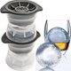 thumbnail image 1 of 2pcs Round Silicone Ice Ball Whiskey Mate Big Ice Ball Mold Silicone DlY Big Ice Cube Mold, 1 of 4