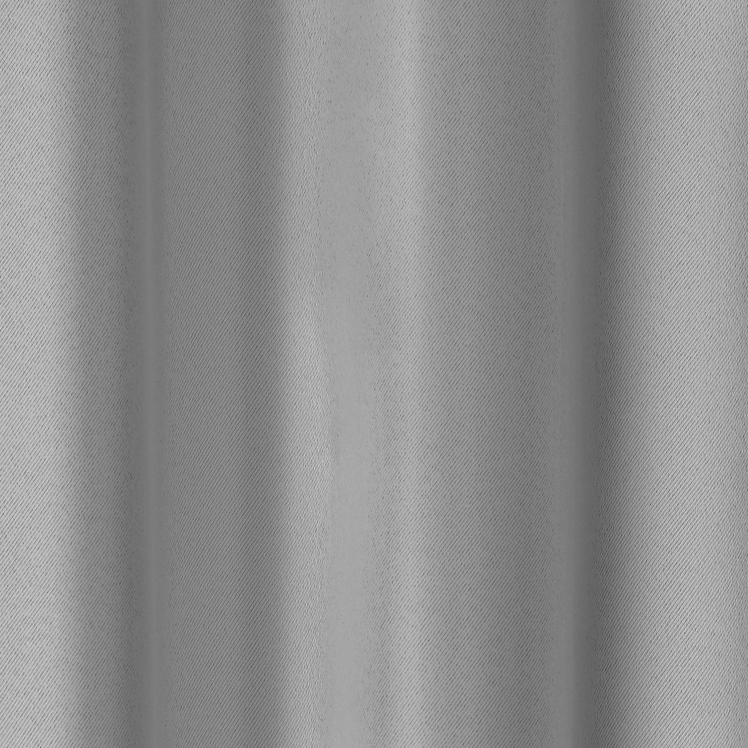 Eclipse Phoenix Solid Blackout Curtains, Set of 2, 63 Inch Long Blackout Curtains, 37"W x 63"L, Light Grey