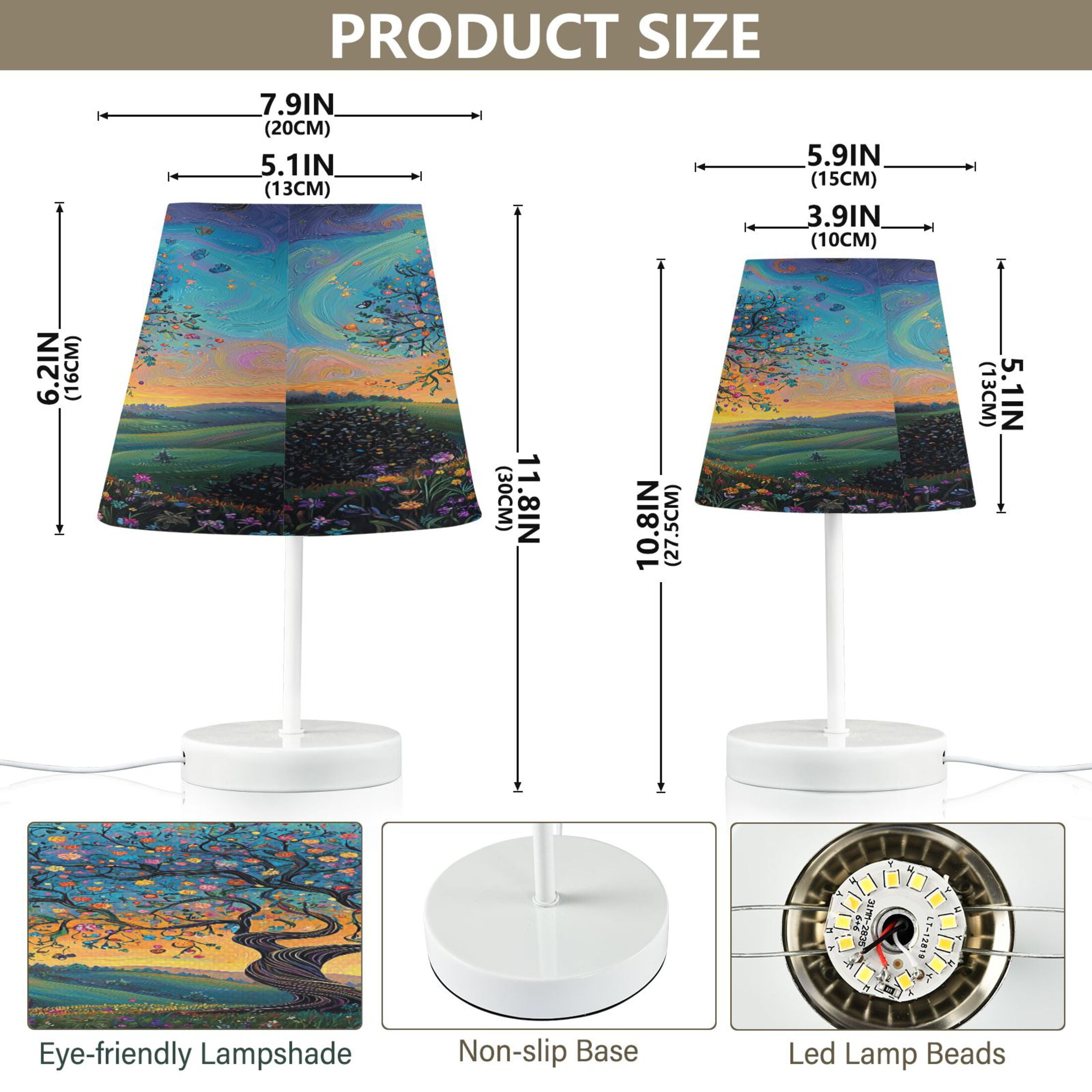 LED Desk Lamp Whimsical Tree Of Life Table Nightstand Lamps with 3 Color Temperatures for Home Bedroom Living Room Decor 8x12
