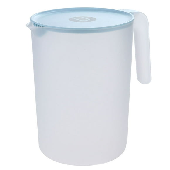 1pc 2000ML Hervidor de plástico para bebidas Jarra de jugo de agua fría resistente al calor con mango (Azul)
