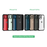 onn Dual-Layer Phone Case for iPhone 12 / iPhone 12 Pro - Black/Clear