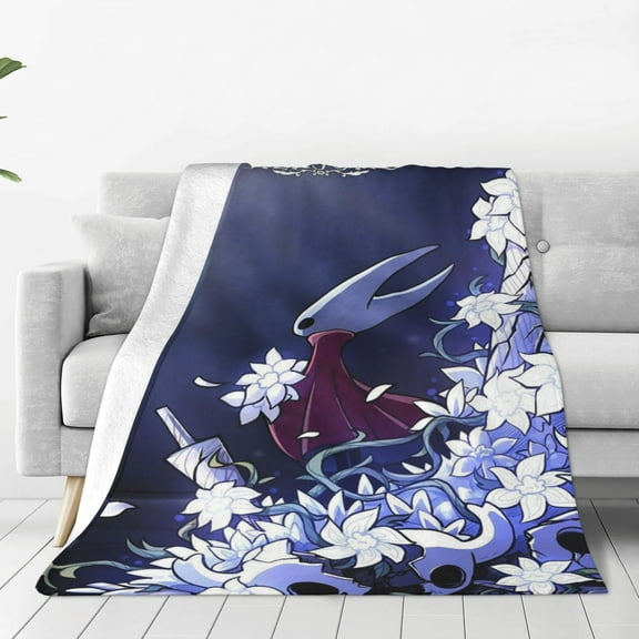 Hollow Game Knight Silksong Soft Micro Fleece Blanket Throw Lightweight Flannel Blankets for Bed Couch Sofa