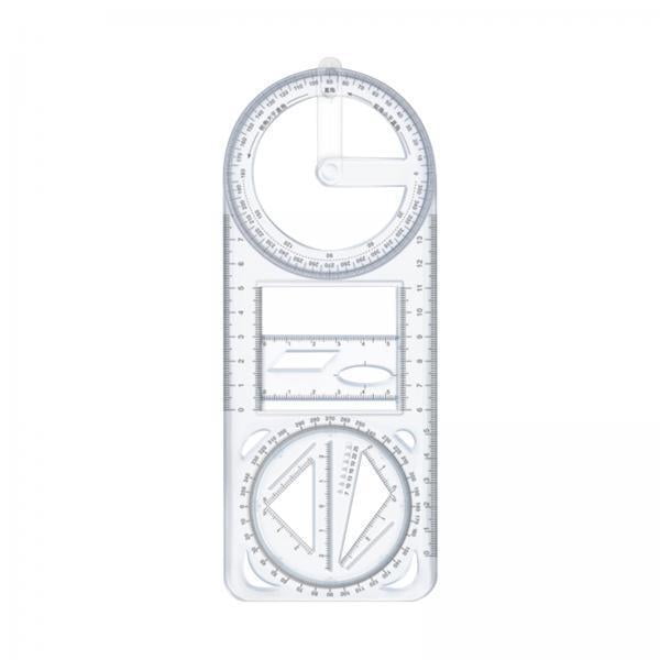 Regla geométrica,Dibujo de oficina de regla geométrica multifuncional,Plantilla de dibujo Herramienta de medición Matemáticas,Draft Rulers Útiles escolares Herramienta de Zulema Regla geométrica