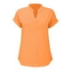 thumbnail image 5 of Camiseta sin mangas de verano para mujer, corte holgado, cuello en V plisado, sin mangas, bajo curvo, fluida, 5 of 5
