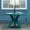 Green, variant on 36.25" Round Plastic Patio Table with Umbrella Hole, Outdoor Bistro Dining Table for Bar, Garden, Backyard, Poolside, Green