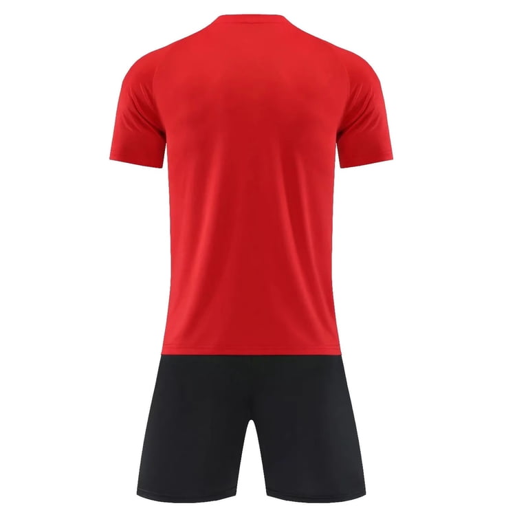 QSAWXQZ Soccer Jersey Set for Youth V Neck Short Sleeve Athletic