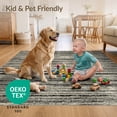 thumbnail image 4 of ODIKA 3'x5' Ultra-Soft Throw Mat, Striped Faded Horizontal Stripe Entry Vintage Doormat Weathered None Washable, Bare feet friendly, Easy Care Indoor rug for Bedside, Vanity, 4 of 7