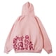thumbnail image 4 of Sudadera con capucha Gibobby de terciopelo con estampado de animados Rosa XXL, 4 of 5