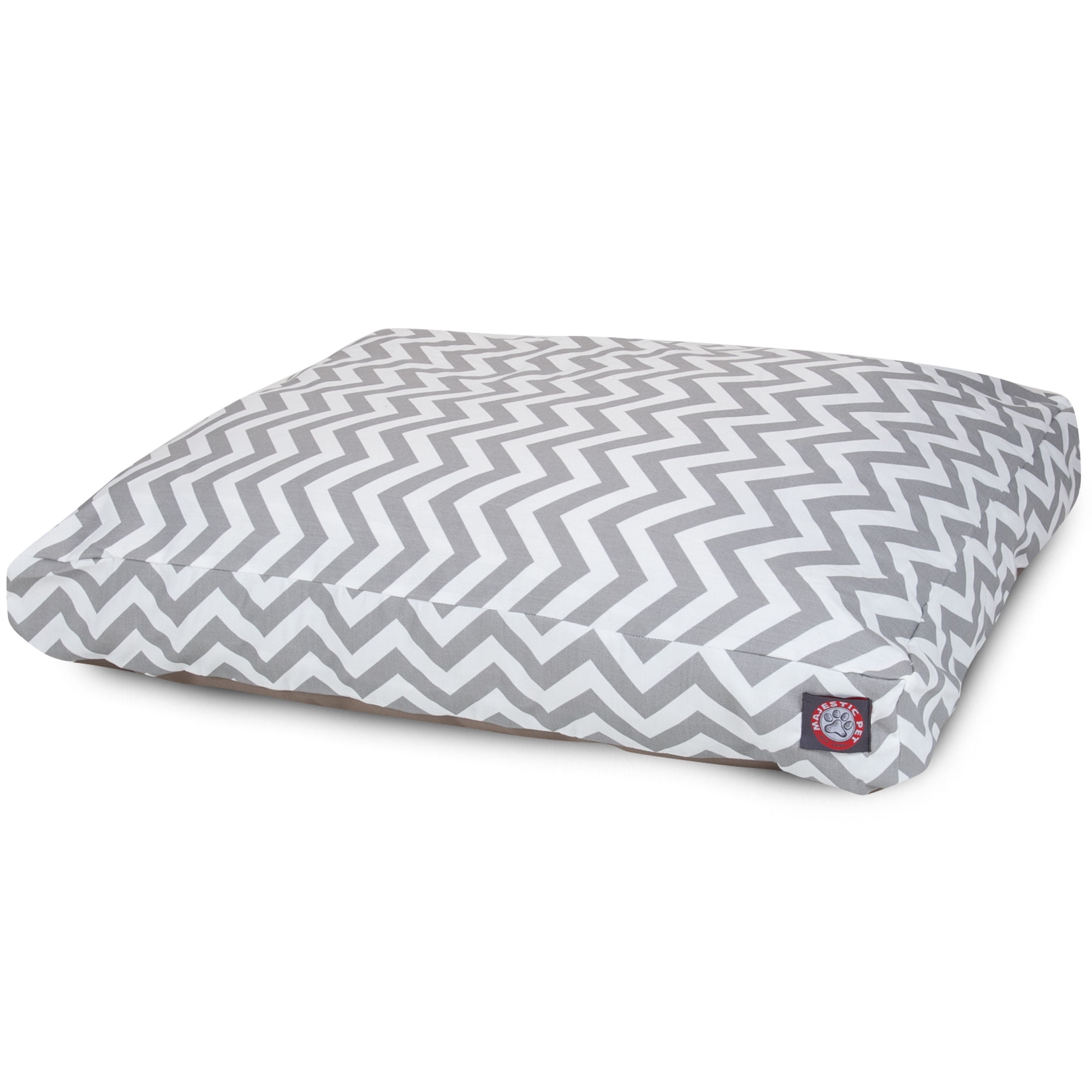 Majestic Pet | Chevron Rectangle Pet Bed For Dogs, Removable Cover, Gray, Medium