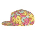 thumbnail image 3 of Gaeub Pink Donut and Blue Flat Bill Snapback Hats Baseball Caps with Adjustable for Running Workouts and Outdoor Activities, 3 of 9