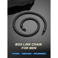 thumbnail image 6 of ChainsProMax Stainless Steel Black Flat Link Chain Necklace for Men 14inch 8mm Hip Hop Jewelry, 6 of 7