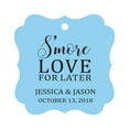 thumbnail image 1 of Darling Souvenir S'More Love For Later Tag Custom Favor Fancy Hang Tags -Baby Blue-100 Tags, 1 of 1