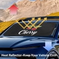 thumbnail image 3 of Yuyamidu Cherry Car Sun Shade for Girls Women Car Windshield Sunshade for SUV Van Big Sedan Cute Auto Window Shades Keep Vehicle Cool Car Interior Accessories, 3 of 7