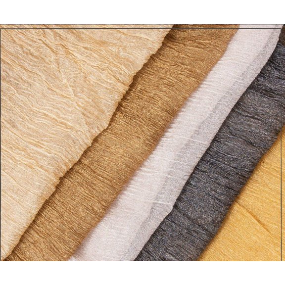 Purchase dyeing of any of our crushed dyeable tissue fabric 1 unit=1 yard