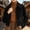 Black, variant on Short Jackets for Women Faux Suede Zip Front Jacket, Solid Long Sleeve Turn Down Collar Short Coat with Side Pockets and Lining, Casual Vintage Style Outerwear