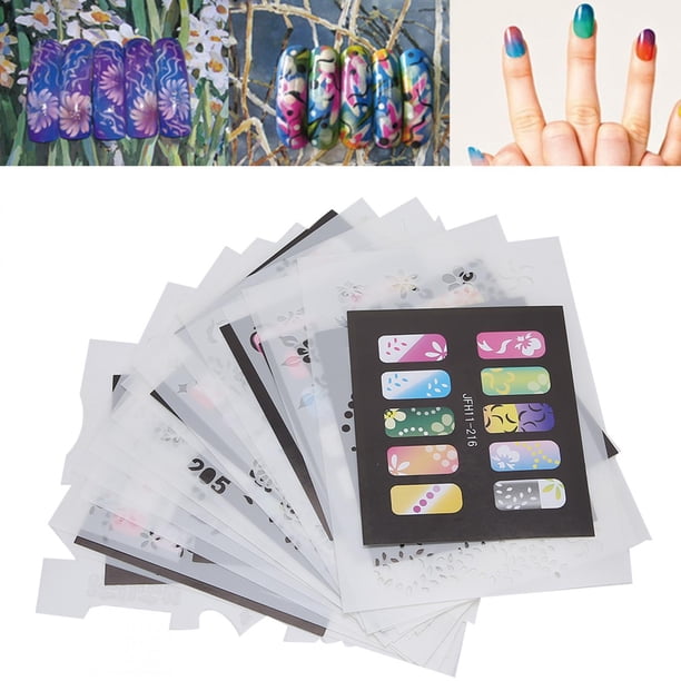 20pcs Nail Art Stamping Plates Kit Plantilla de u?as Pegatina de u?as reutilizable Herramienta de manicura DIY Nail Art Stamper Raspador Herramienta de u?as para plantilla de u?as EOTVIA NO