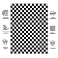 thumbnail image 3 of Machine Washable Checkered Area Rug - Black and White - 3x5, 3 of 5