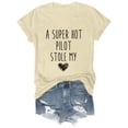 thumbnail image 2 of Tittly T Shirts for Women Graphic Tees Womens Fashion Workout T Shirts Athletic Plus Size Tops Summer Trendy Clothes Short Sleeve Spring Tee Tshirts Shirts Spring Tops for Women Beige L, 2 of 5