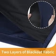 thumbnail image 5 of Navy Blue 100% Blackout Curtains 68 Inch Length for Bedroom, Double Layer Full Room Darkening Drapes with Grommet Thermal Insulated Energy Saving for Living Room, 2 Panels, 42 X 68 Inch, 5 of 8