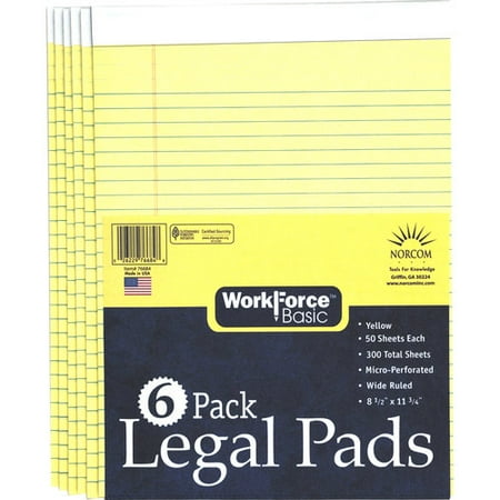 6 Pk Legal Pad