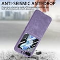 thumbnail image 3 of Nalacover for Samsung Galaxy Z Flip5 Slim Folding Case with Screen Protective Film, Skin-Feel Vintage Premium PU Leather Shockproof Anti-Scratches Cover for Samsung Galaxy Z Flip5,Purple, 3 of 11