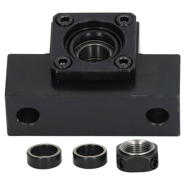Soporte de extremo de husillo de bolas Acero al carbono ID12mm Soporte de bloque de cojinete de husillo de bolas resistente a la corrosión para SFU1605