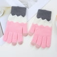 thumbnail image 4 of Dyfzdhu Women Men Touch Screen Gloves Warm Stretch Knitted Gloves Winter Outdoor Riding Mittens Pink, 4 of 5