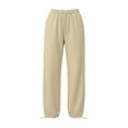thumbnail image 4 of Sweatpants Women Drawstring Elastic Cuff Pocket Casual Lounge Pants Solid Color Jogger Pants, 4 of 6