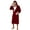 Burgundy, variant on Vulcanodon Mens Robe with Hood,Full Length Plush Robe for Men Contrast Thick Fleece Bathrobe (Black, Large-X-Large)
