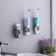 thumbnail image 2 of Sponge Holder, Non Porous Wall Mounted Toothbrush Holder - Adhesive Stainless Steel Toothbrush Holder - Toothpaste Holder - Electric Toothbrush Holder, 2 of 4