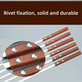 thumbnail image 3 of Juego de 6 brochetas planas de acero inoxidable de 60 cm, 3 of 5