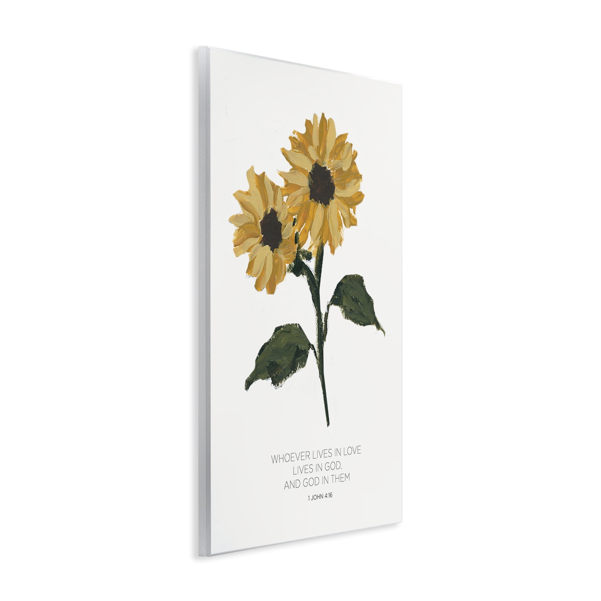 Stupell Industries Proverb with Sunflowers Religious Painting Unframed Art Print Wall Art, 10 x 15