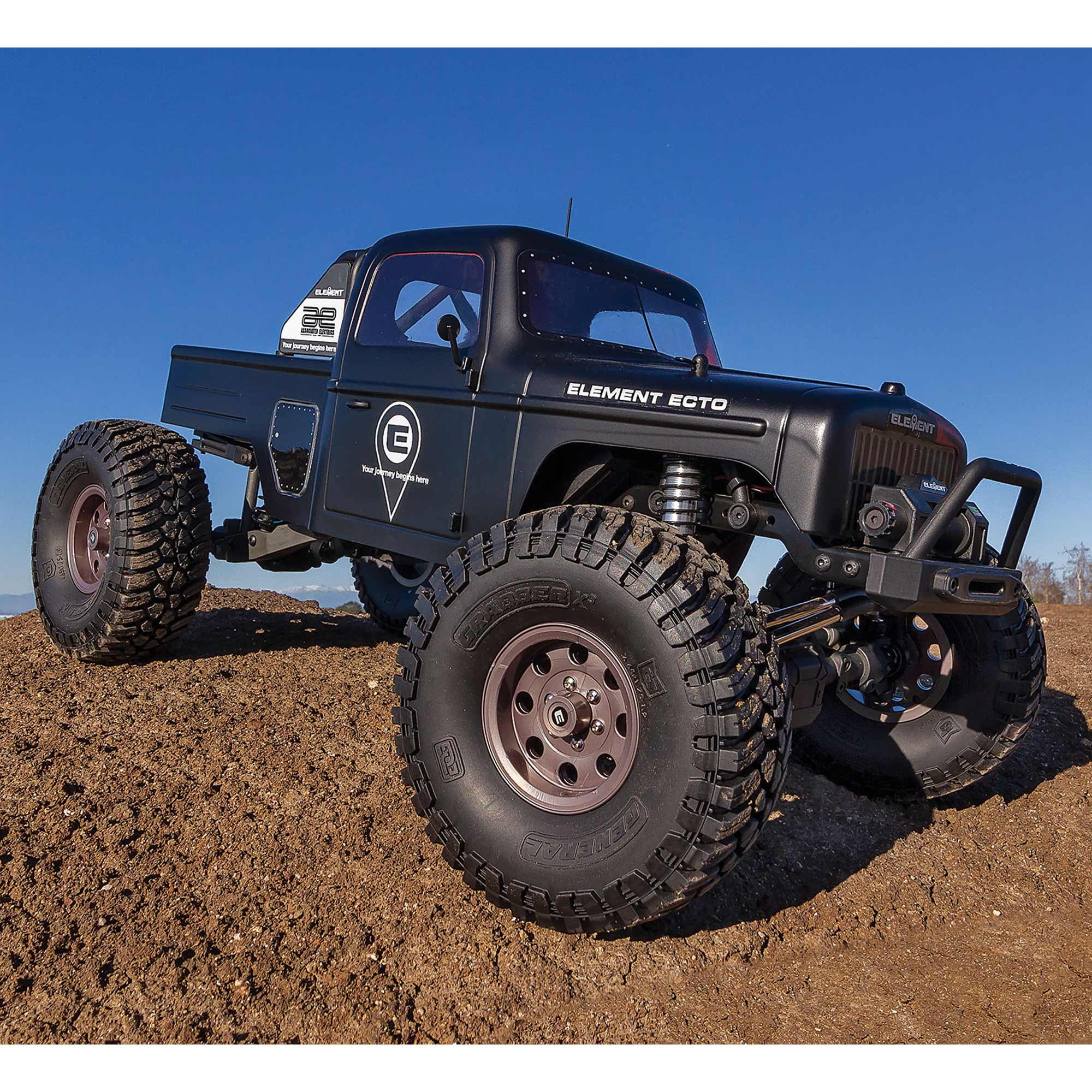 Element RC Enduro Ecto Black Trail Truck 4x4 RTR Rock Crawler w/2.4GHz Radio