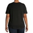 thumbnail image 4 of Terra & Sky Women's Plus Size Short Sleeve V-Neck T-Shirt, 4 of 6