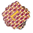 thumbnail image 2 of Letter L Football Maroon and Gold Foam Coaster Set of 4, 2 of 3