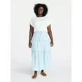thumbnail image 2 of Terra & Sky Women's Plus Tiered Maxi Skirt, Sizes 0X-5X, 2 of 5