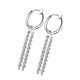 thumbnail image 1 of Pendientes colgantes Zulema larga de Hip Hop acero inoxidable, 1 of 5