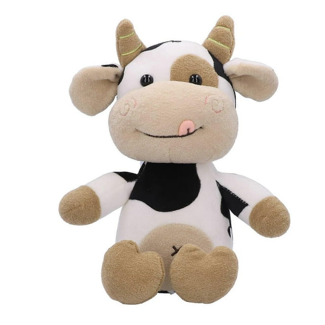 Vache en peluche, animal mignon, dessin animé, bétail, veau, poupée, jouet pour enfants, cadeau d'anniversaire, 30 cm