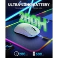 thumbnail image 4 of Dragonfly F1 MOBA Wireless Gaming Mouse, 55g Ultralight, PAW3395 26K DPI Optical Sensor, Optimized Tactile Click Feel, Anti-Slip Silver Coating Grip, 4000Hz Polling Supported, Esports Mouse, White, 4 of 4