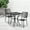 Black, variant on Emma + Oliver Commercial Grade 28" Square White Patio Table Set-2 Square Back Chairs