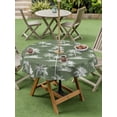 thumbnail image 4 of Outdoor Tablecloth with Umbrella Hole for Patio/Picnic/Party/Camping, Palm Trees Waterproof Table Cloth Round Cover Washable, Tropical Summer Tropical Botanical Sage Green (Dia 54"), 4 of 9