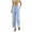 Sky Blue, variant on Admvng Pants for Women Floral Embroidered Drawstring Casual Trousers with Pockets