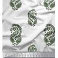 thumbnail image 1 of Soimoi Silk Fabric Leaves Block Print Sewing Fabric Yard 42 Inch Wide, 1 of 3