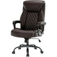 Home Chair Office Chair, 300 LBS Executive Leather Chair with Fixed