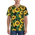 thumbnail image 4 of Haiem Hip Hop Hipster Baseball Jersey Button Down Shirts Sports Uniforms Men Women Jersey(Sunflower 1,Large), 4 of 9