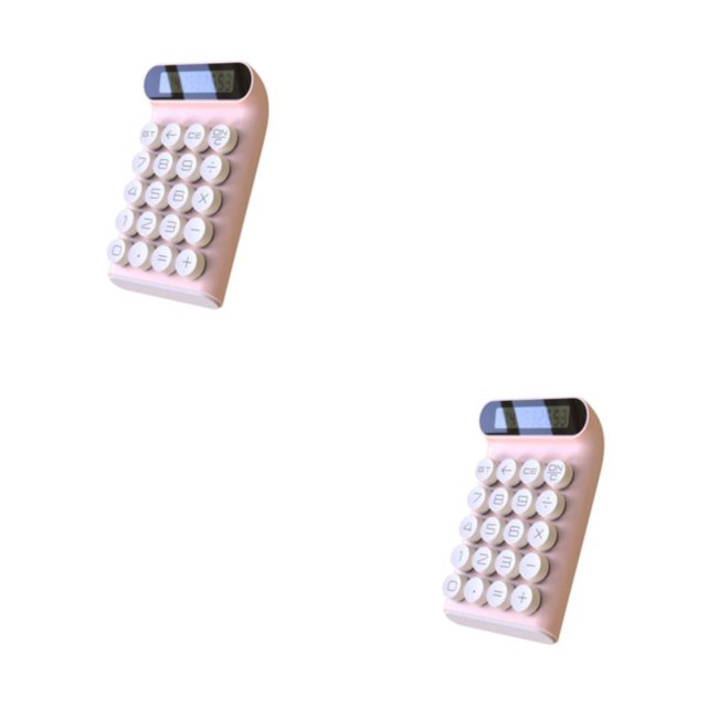 Matsuzay Calculadora simple Dispositivo de cálculo de papelería para estudiantes Regalo dulce Rosa 2piezas